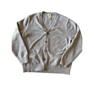 Vintage L.L.Bean Silver Gray Large Knit Sweater Cardigan